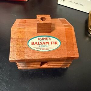 Paine's Balsam Fir Log Cabin Incense Burner